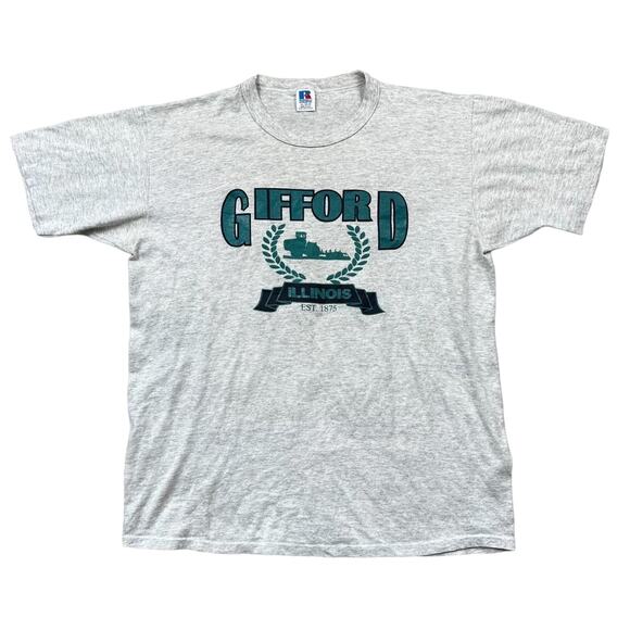 Vintage single stitch clifford illinois gray short sleeve tee XL - Picture 1 of 6